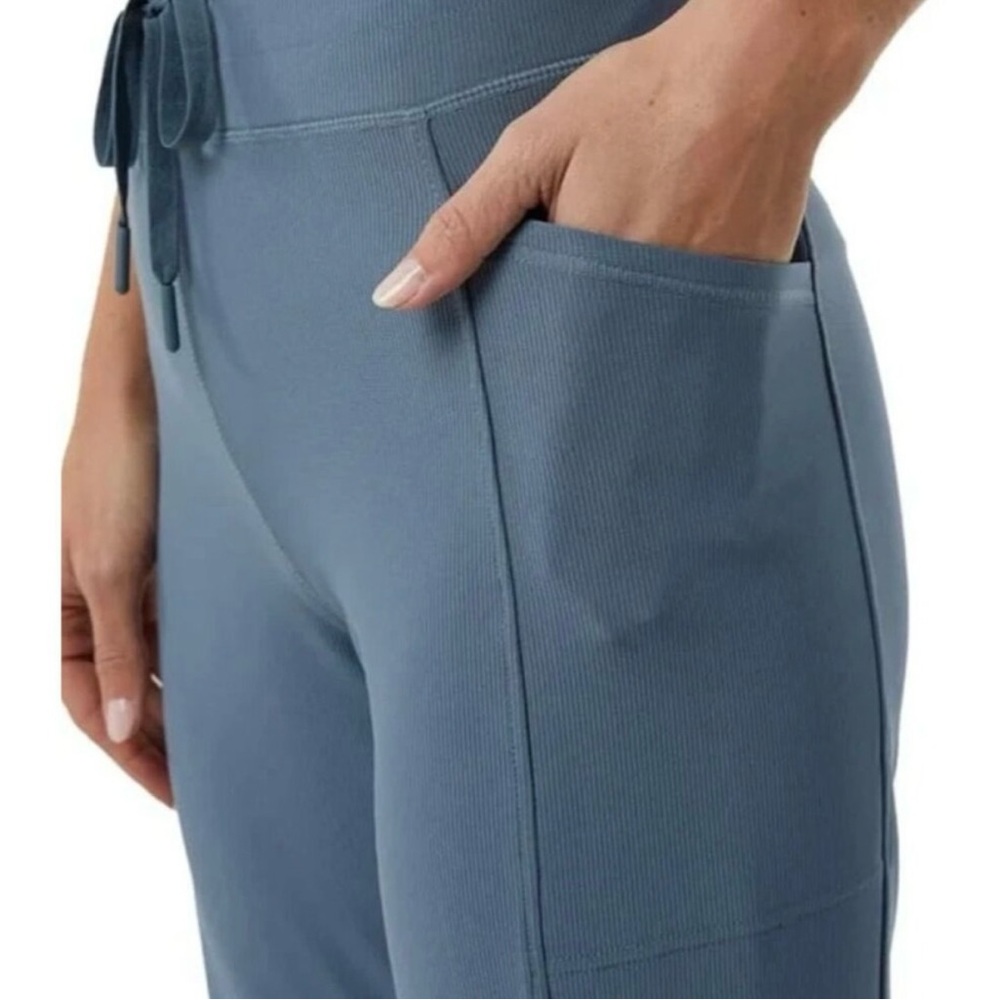 NEW 32 Degrees Cool Women's Active Flare Pants Blue Ribbed Side Pocket - Picture 5 of 15